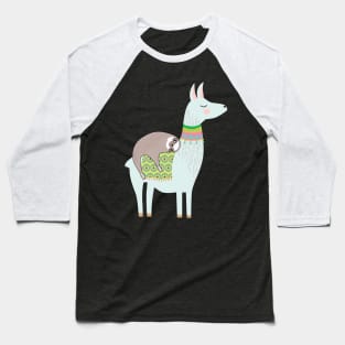 Sloth Ride On A Llama Baseball T-Shirt